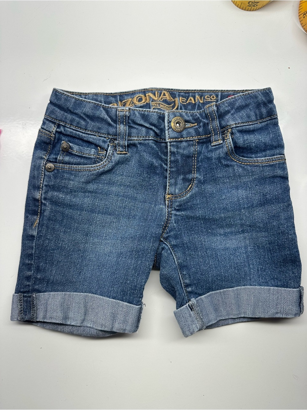 Arizona Jean Company Blue Denim Rolled Cuff Shorts